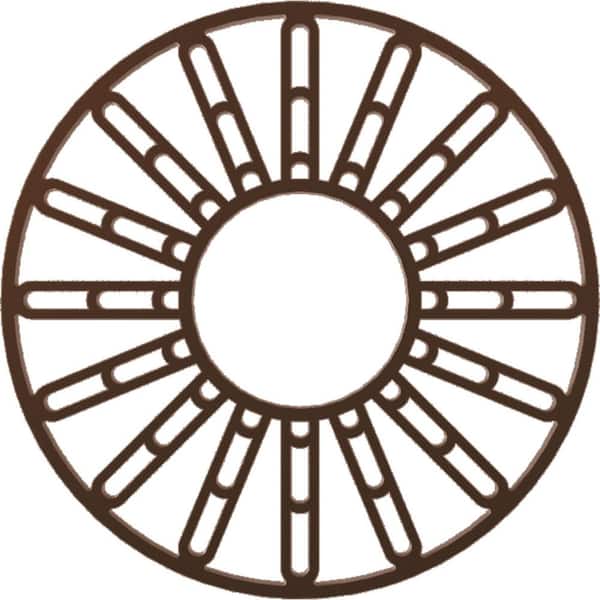 Ekena Millwork 18 in. O.D. x 4 in. I.D. x 1/2 in. P Hale Architectural Grade PVC Pierced Ceiling Medallion