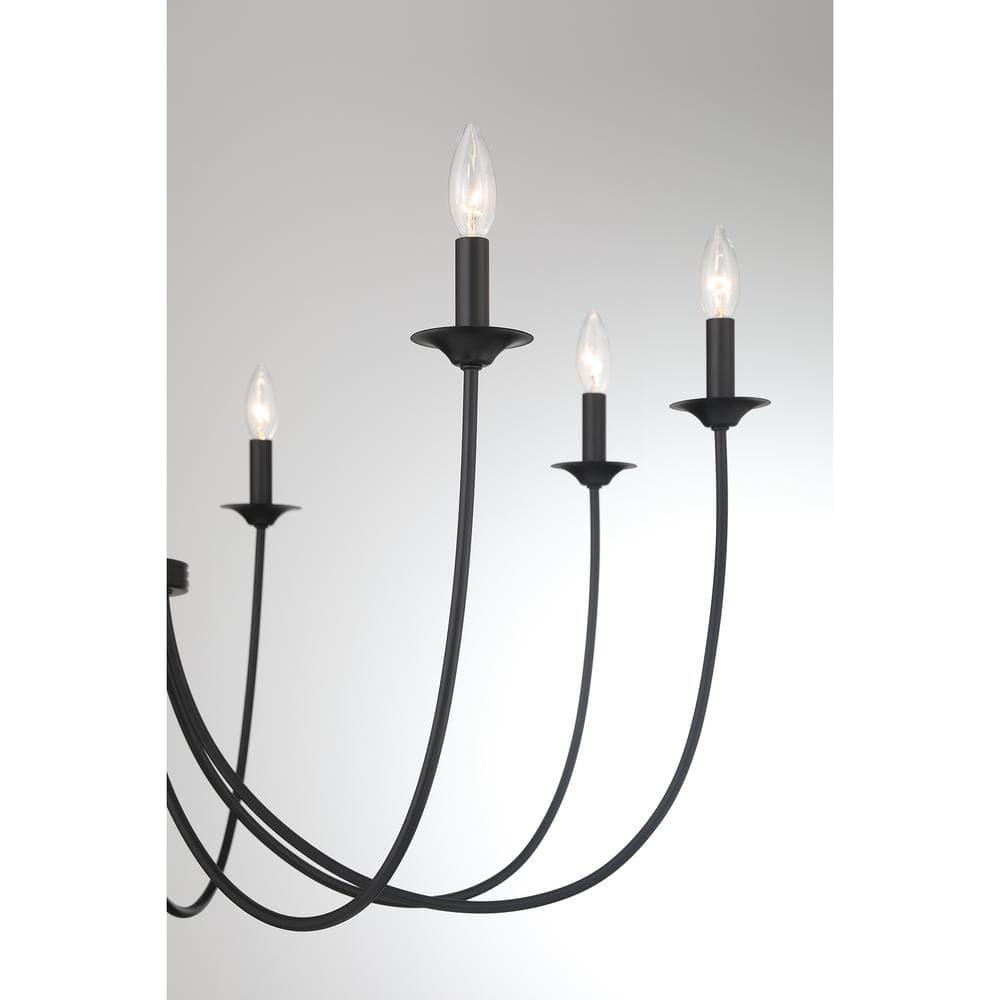Savoy House Stonecrest Matte Black 8-Light Candle Chandelier