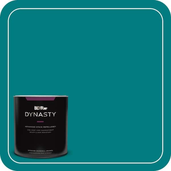 BEHR DYNASTY 1 qt. #S-G-500 Tropical Waters Eggshell Enamel Interior Stain-Blocking Paint and Primer