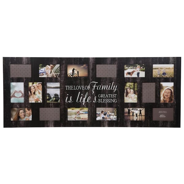 Nu al Baby excuus Pinnacle Family 4 in. x 6 in. Black Collage Picture Frame 16FW1375E - The  Home Depot
