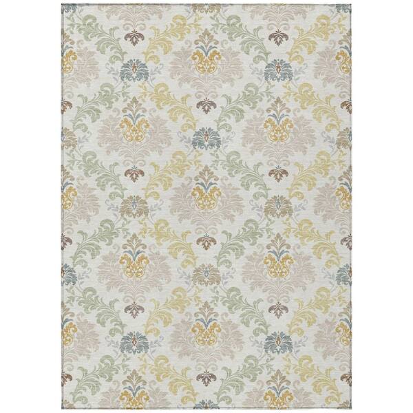 Chantille Machine Washable Indoor/Outdoor Abstract ACN2544 Ivory 8 ft. x 10 ft. Area Rug