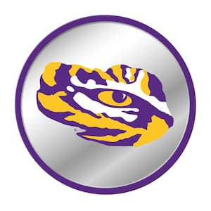 17 in. LSU Tigers Tiger Eye Modern Disc Mirrored Decorative Sign