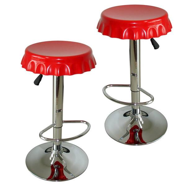 retro bar stools red