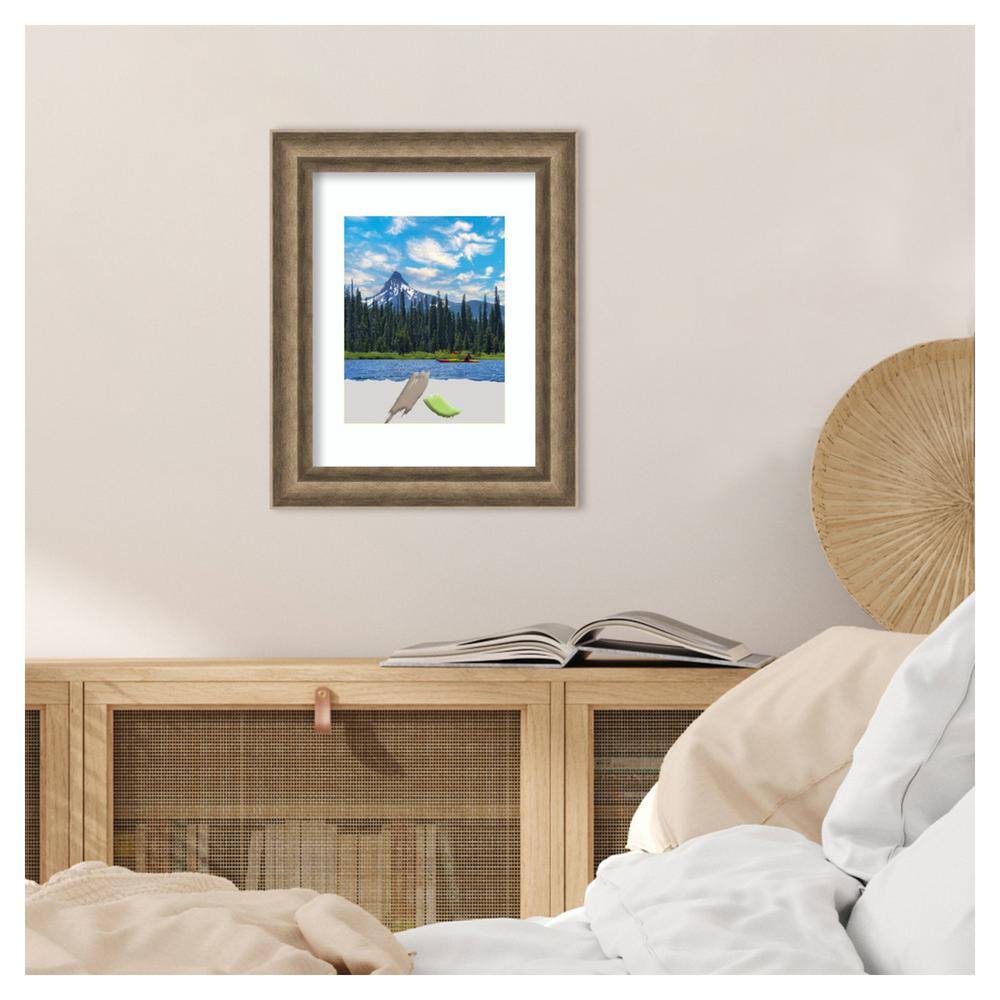 Matte Bronze Angled Wood 14" x 17" Picture Frame