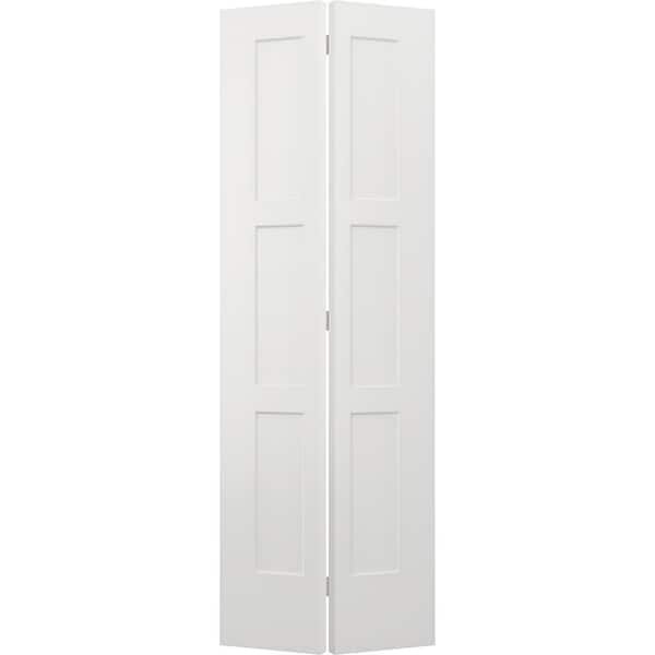 JELD-WEN 30 in. x 96 in. Birkdale White Paint Smooth Hollow Core Molded Composite Interior Closet Bi-fold Door