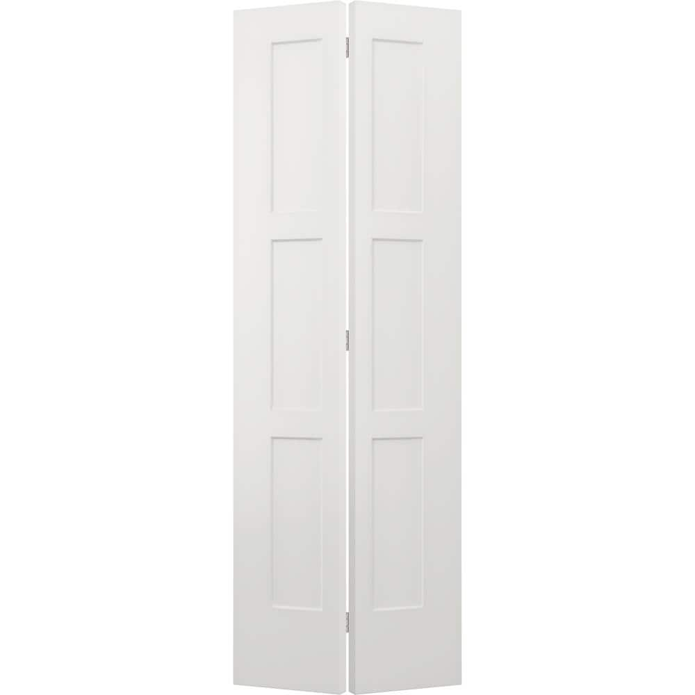 JELD-WEN 32 in. x 96 in. Birkdale White Paint Smooth Hollow Core Molded ...