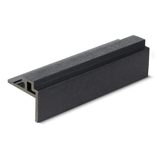Unbranded 3.3 in. x 3.5 in. x 12 ft. Obsidian Soar End Trim (Vertical) Composite Siding Board