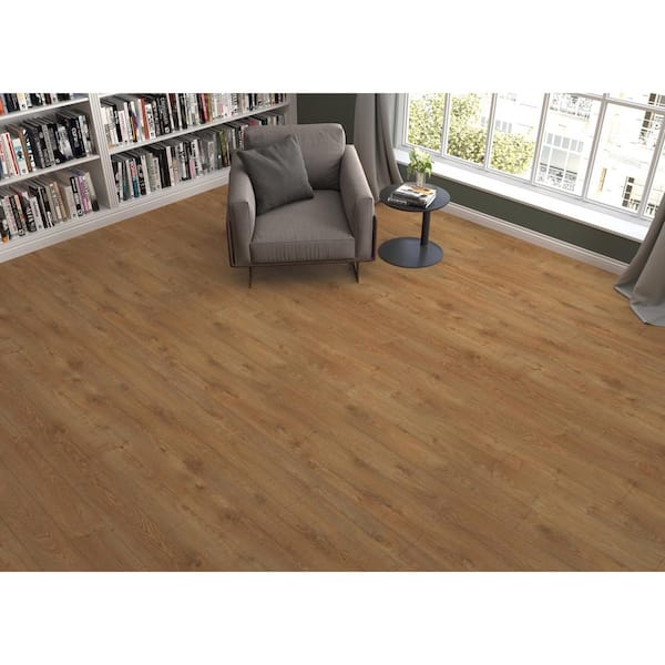 Parquet Flooring Natural 0.38 in. T x 7.5 in. W Click Lock Engineered Hardwood Flooring (21.4 sq. ft./case)
