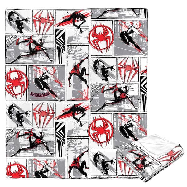 THE NORTHWEST GROUP Marvel Spiderman Across The Spiderverse Spiders In Action Silk Touch Throw