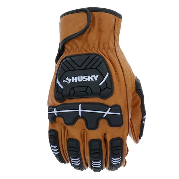 Unlined Cowhide Split Leather Work Gloves, Heavy Duty, Brown (8440) Sizes  SM-XL
