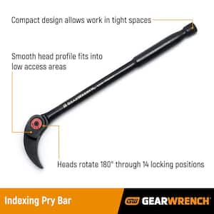 8 in., 10 in., and 16 in. Indexing Head Pry Bar Set (3-Piece)