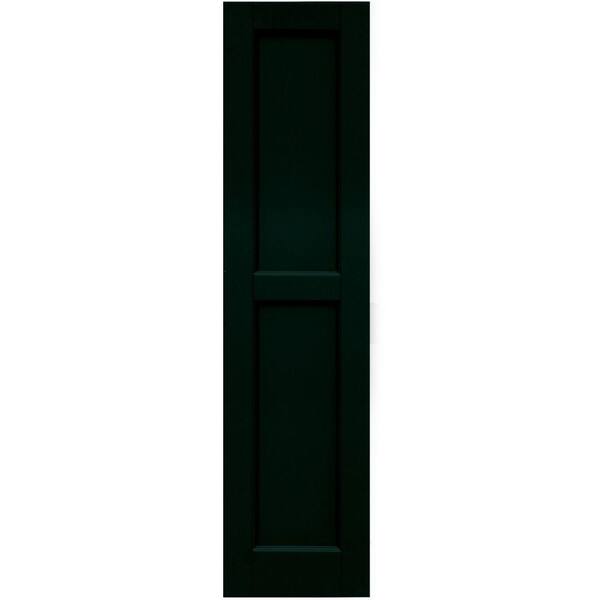 Winworks Wood Composite 12 in. x 49 in. Contemporary Flat Panel Shutters Pair #654 Rookwood Shutter Green