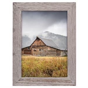 5 x 7 GRAY RIDGE LINEAR WOOD PICTURE FRAME - 4 PACK