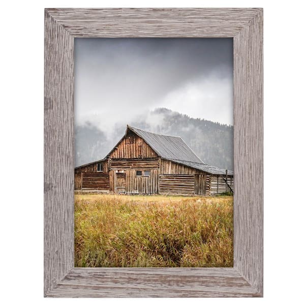Malden 5 x 7 GRAY RIDGE LINEAR WOOD PICTURE FRAME - 4 PACK