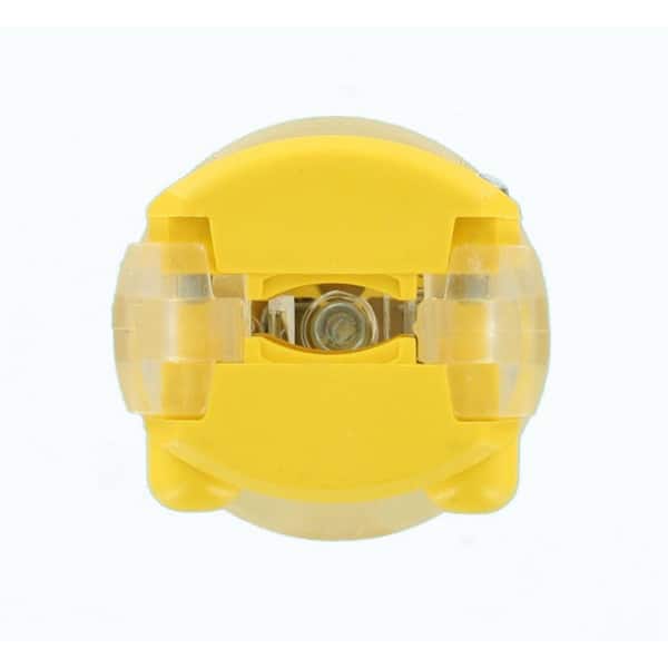 Leviton 515CV-LIT 15 Amp Straight Blade Grounding Lighted Connector Yellow 