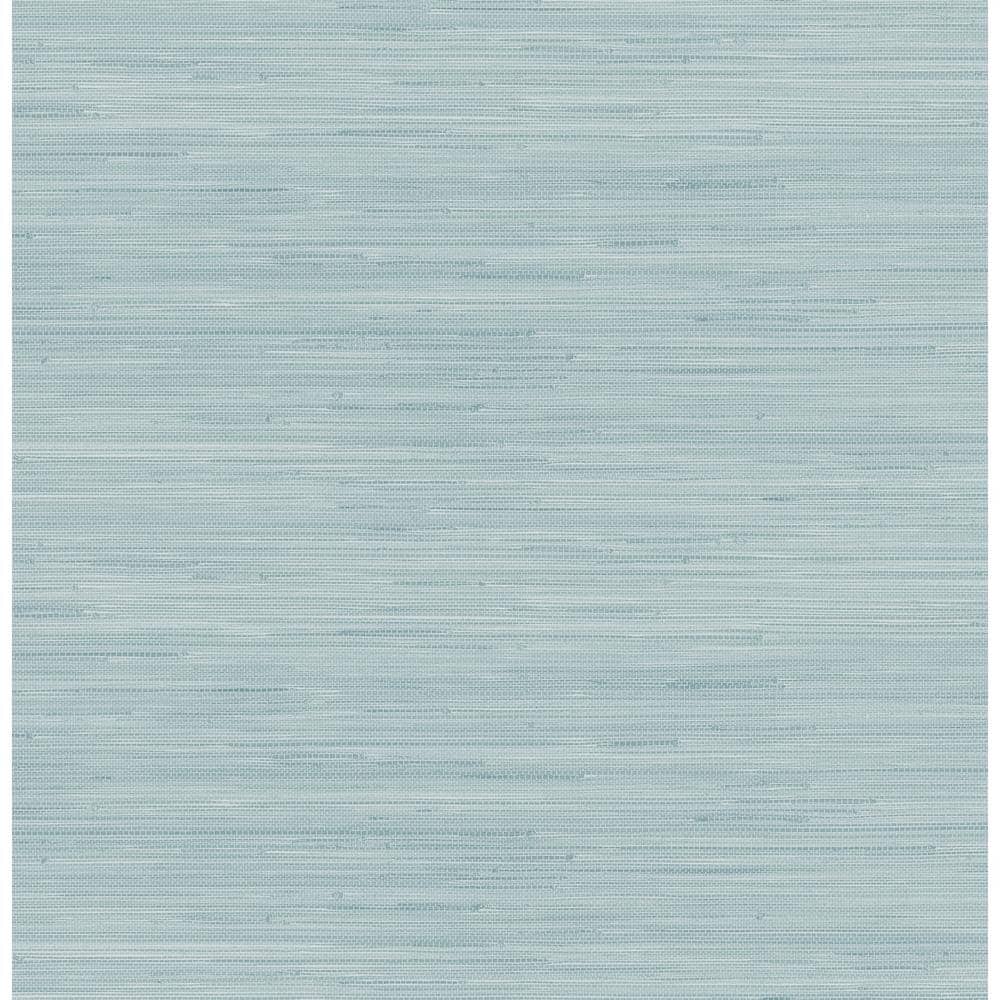 Sky Blue Faux Grasscloth Peel and Stick Wallpaper Roll