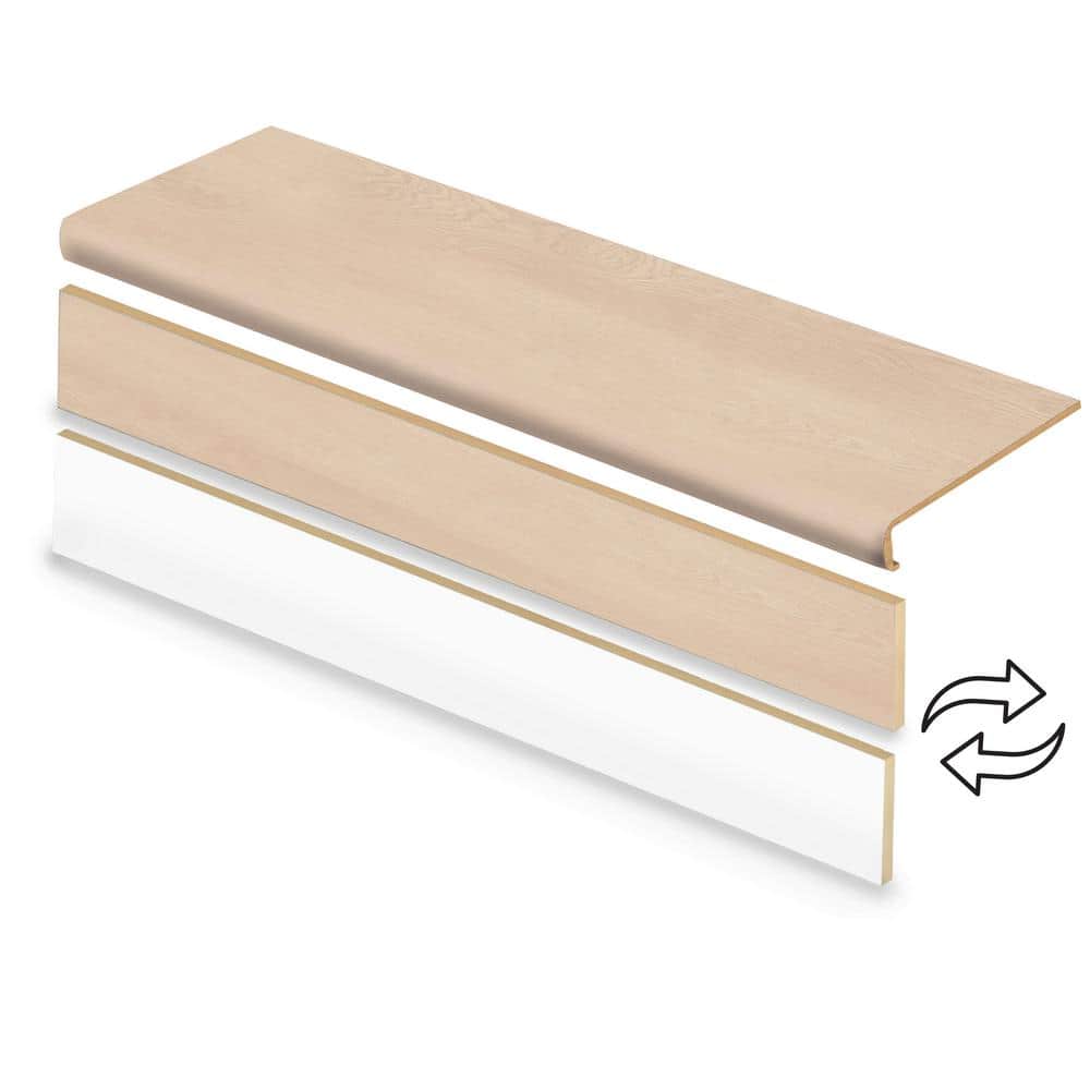 2 Pack-Vesinet/EllaByOk/Bldr Ps Hkry/Lxrs Pn Wd 47in.Lx12.15in.Wx1.69in.T Vinyl Overlay Stair Tread and Reversible Riser price history on PriceWatchPro