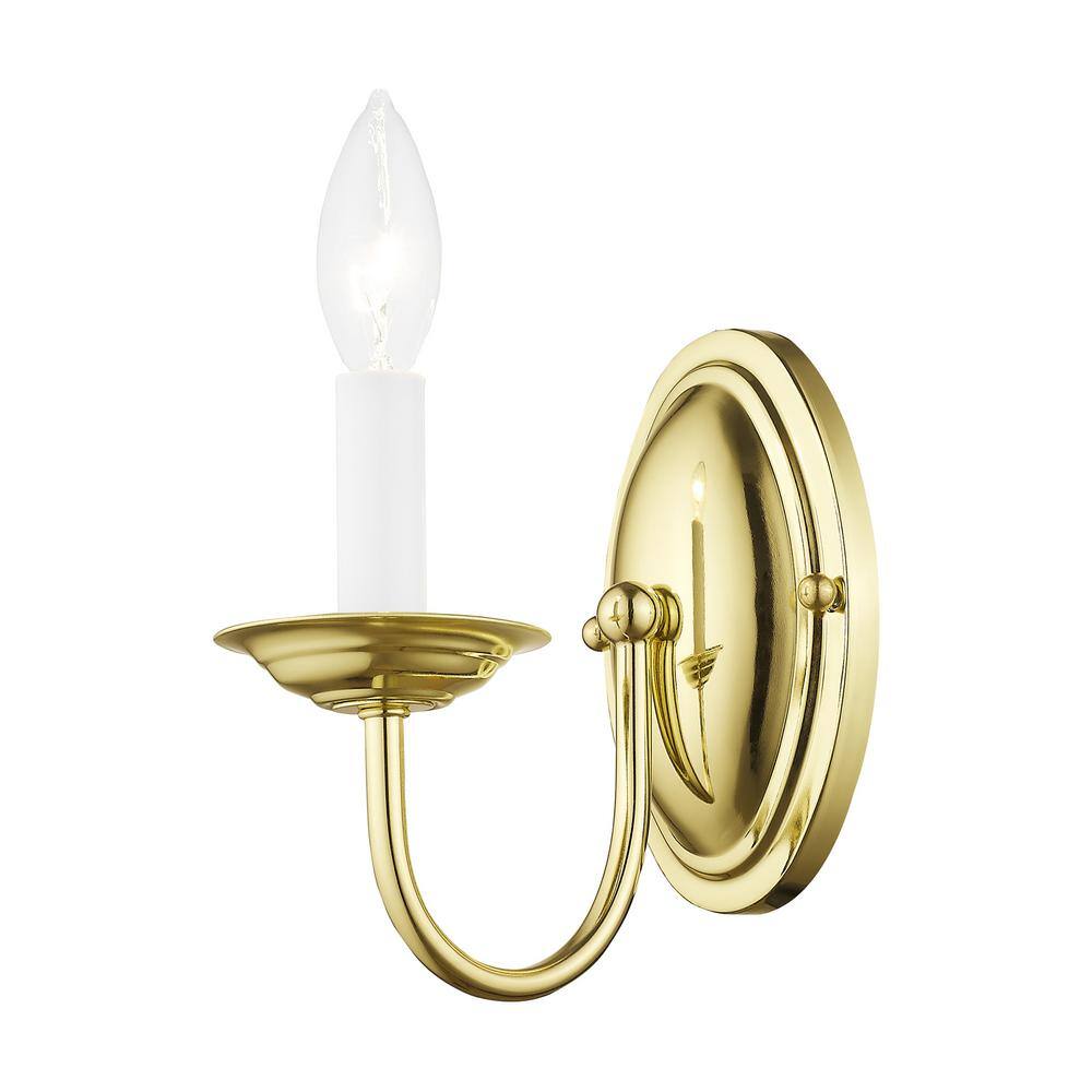 Elegant Brass & Bronze Dimmable Wall Sconce, 7" Height