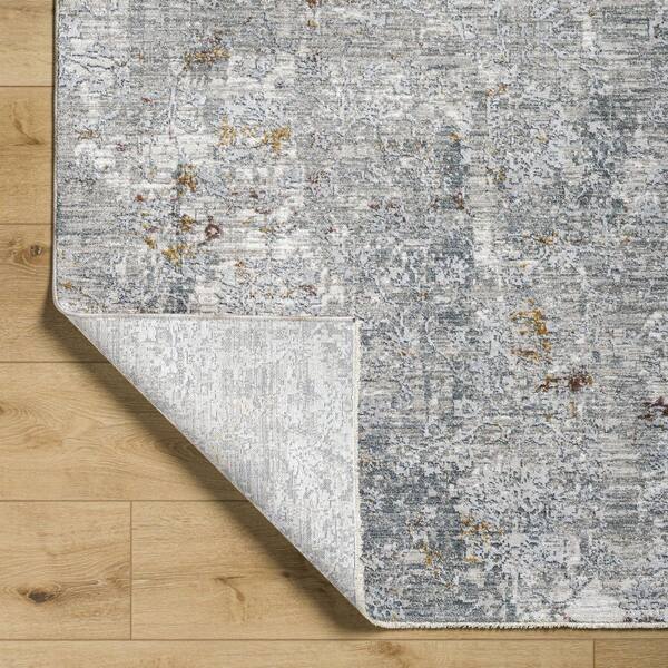 Dresden Gray Modern Abstract 2 ft. 7 in. x 10 ft. Area Rug