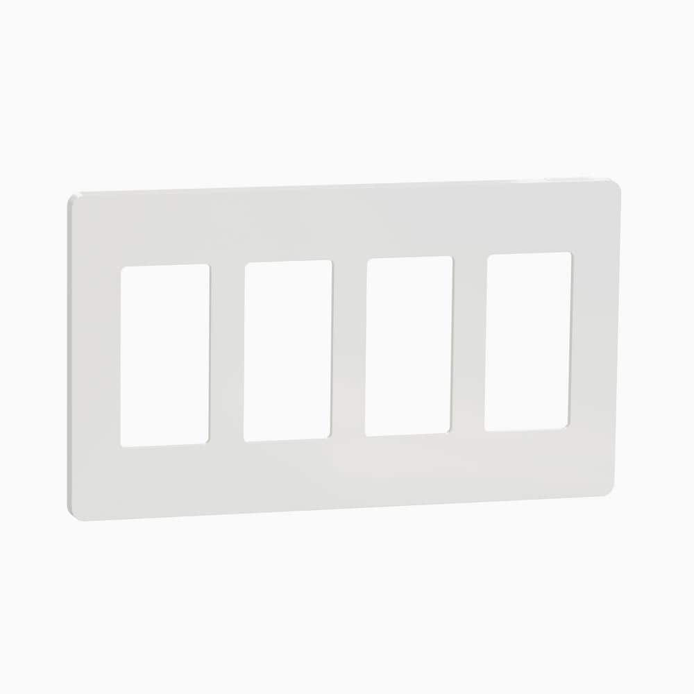 X Series 4-Gang Standard Size Screwless Rocker Light Switch Wall Plate Cover Plate Matte White price history on PriceWatchPro