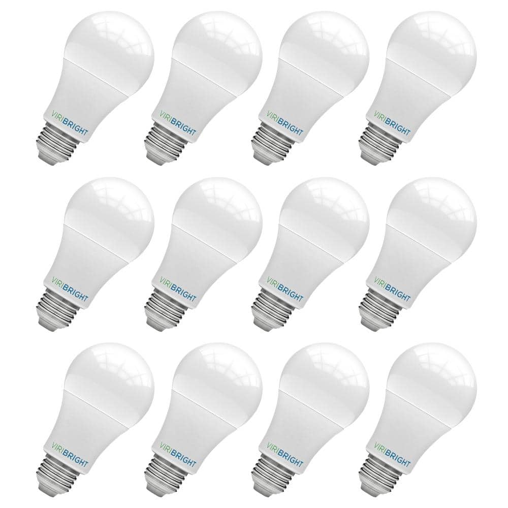 Viribright A19 LED Bulb, 12W, 1100 Lumens, Non-Dimmable, CEC, Cool White 4000K (12-Pack)