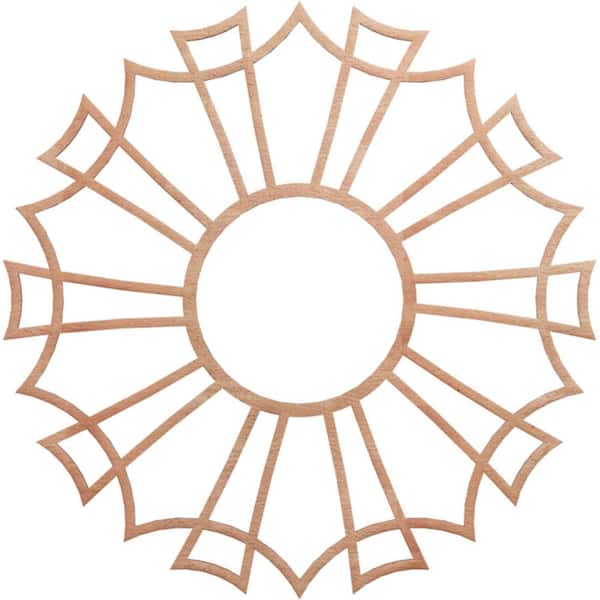 Ekena Millwork 26 in. x 9.125 in. x 0.25 in. Wood Medallion Moulding