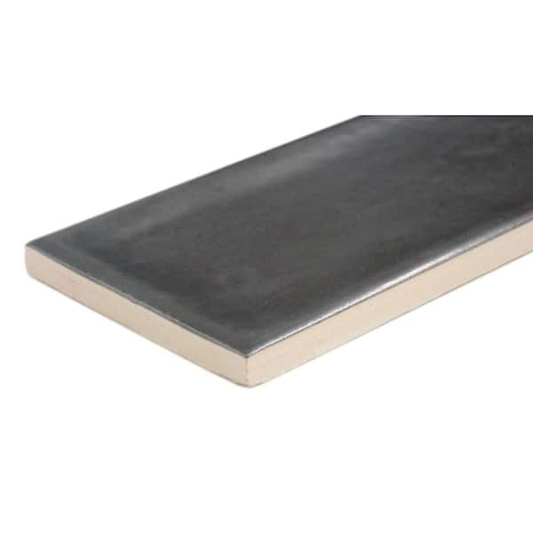 Raku Charcoal 3 in. x 12 in. Matte Ceramic Wall Tile (6.3 sq. ft./Case)