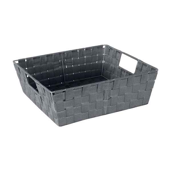 SIMPLIFY 5 in. H x 15 in. W x 13 in. D Gray Fabric Cube Storage Bin
