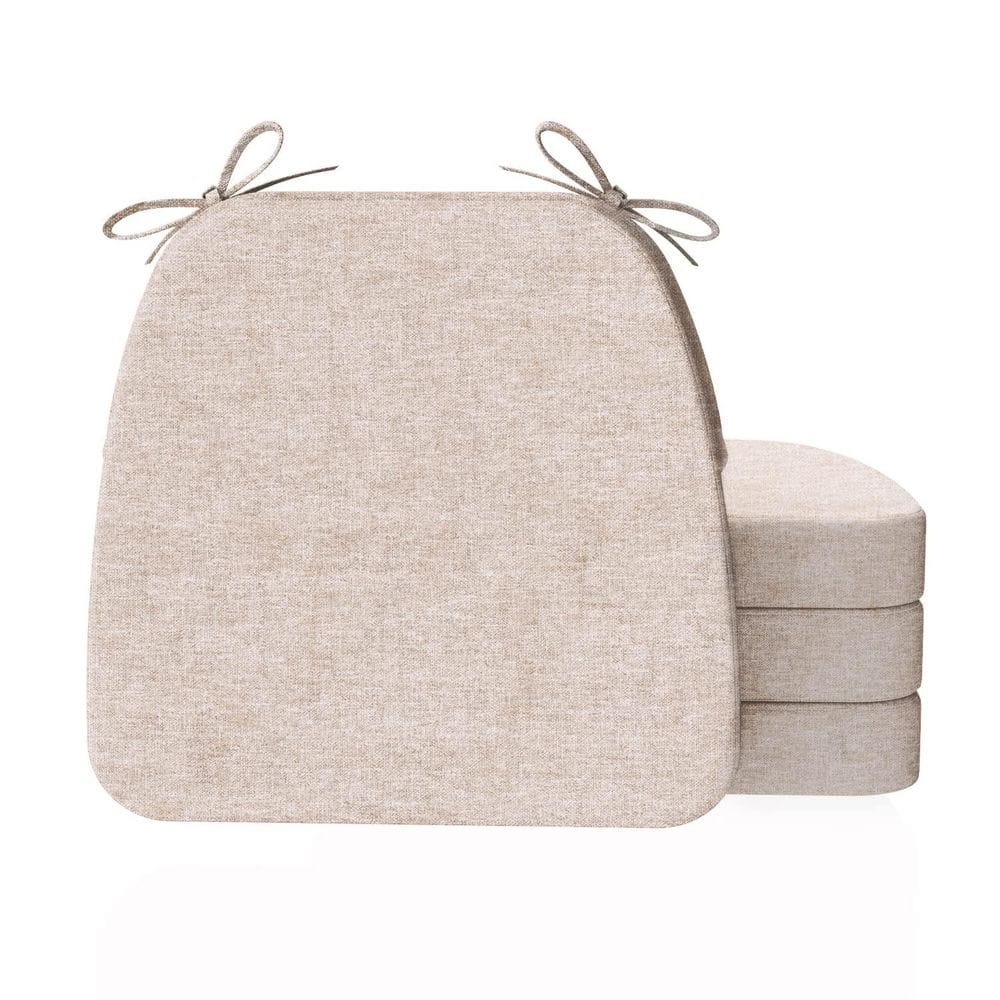 4-Piece Oatmeal Beige D-Shape Outdoor Seat Cushion with Ties and Removable, Machine-Washable Cover price history on PriceWatchPro
