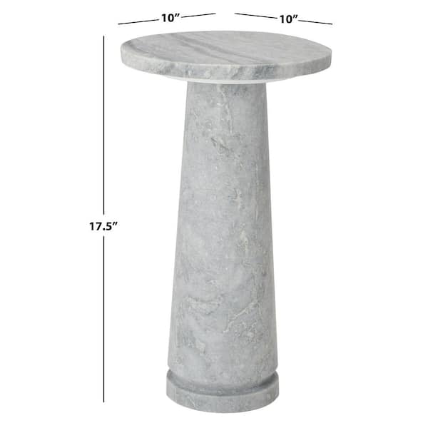 Safavieh Couture Valentia Round Marble Accent Table Light Grey