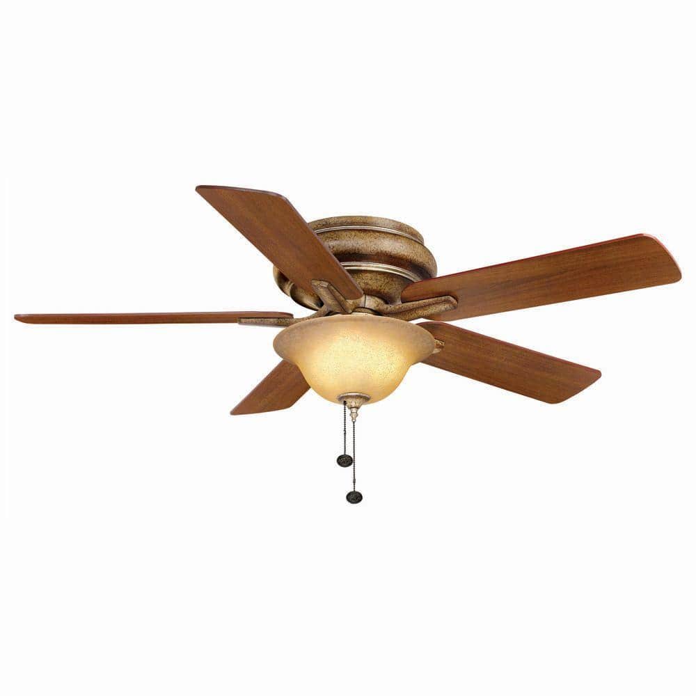 14198 Hampton Bay Bay Island 52" Indoor Desert Patina Ceiling Fan w/ Light Kit 