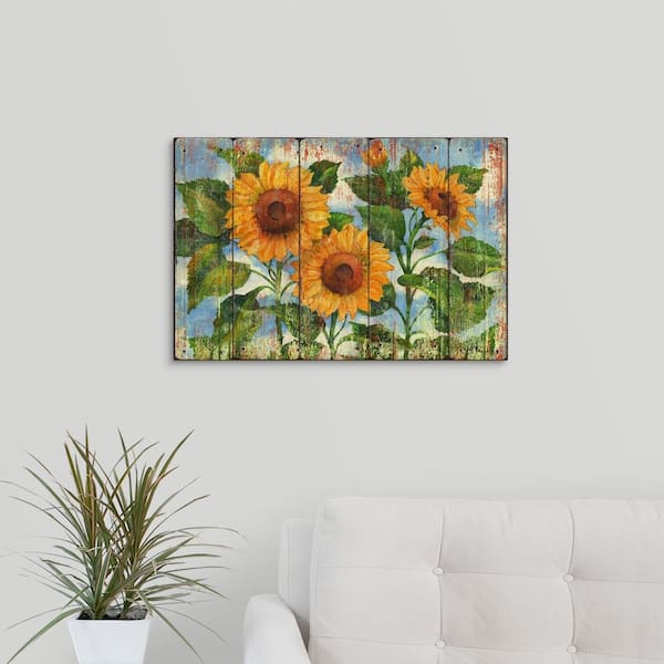 Tuscany Sunflower Floral Painting on 16x20 Canvas