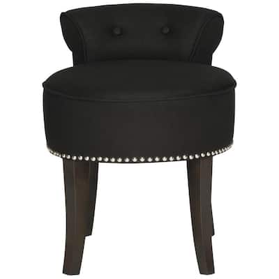 Black Makeup Vanity Stool, Black And White Vanity Chair