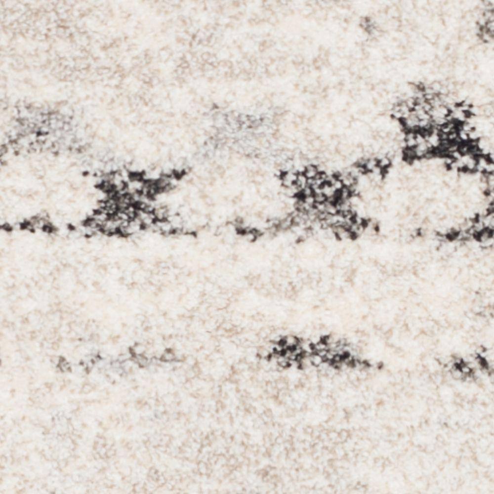 Gray Abstract Synthetic Shag 4' x 6' Area Rug