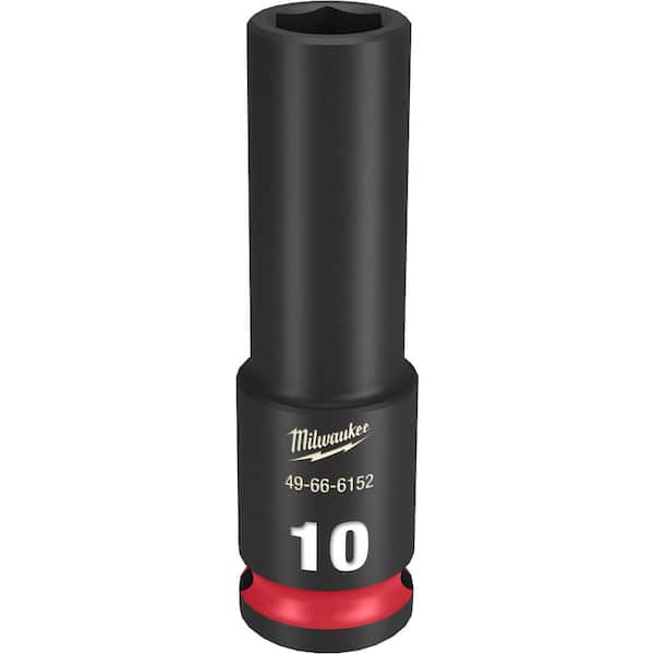 Milwaukee SHOCKWAVE 3/8 in. Drive 10mm Deep 6 Point Impact Socket