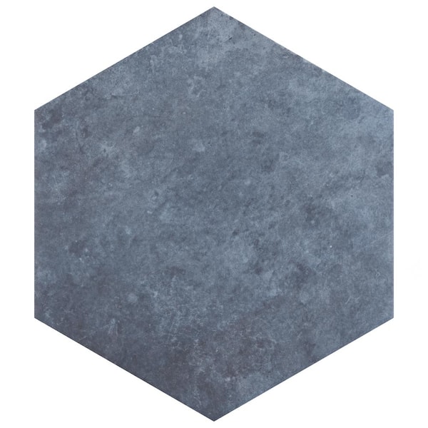 Merola Tile Heritage Hex Indigo 7 in. x 8 in. Porcelain Floor and Wall Tile (7.5 sq. ft./Case)
