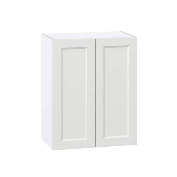 J COLLECTION Alton Painted 24 in. W x 30 in. H x 14 in. D in White Shaker Assembled Wall Kitchen Cabinet with 2 Full High Doors