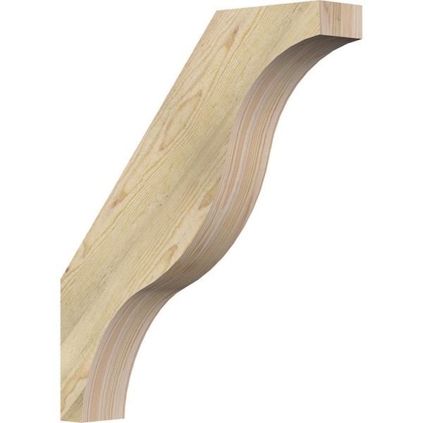 Ekena Millwork 4"W x 22"D x 26"H Funston Rough Sawn Knee Brace, Douglas Fir