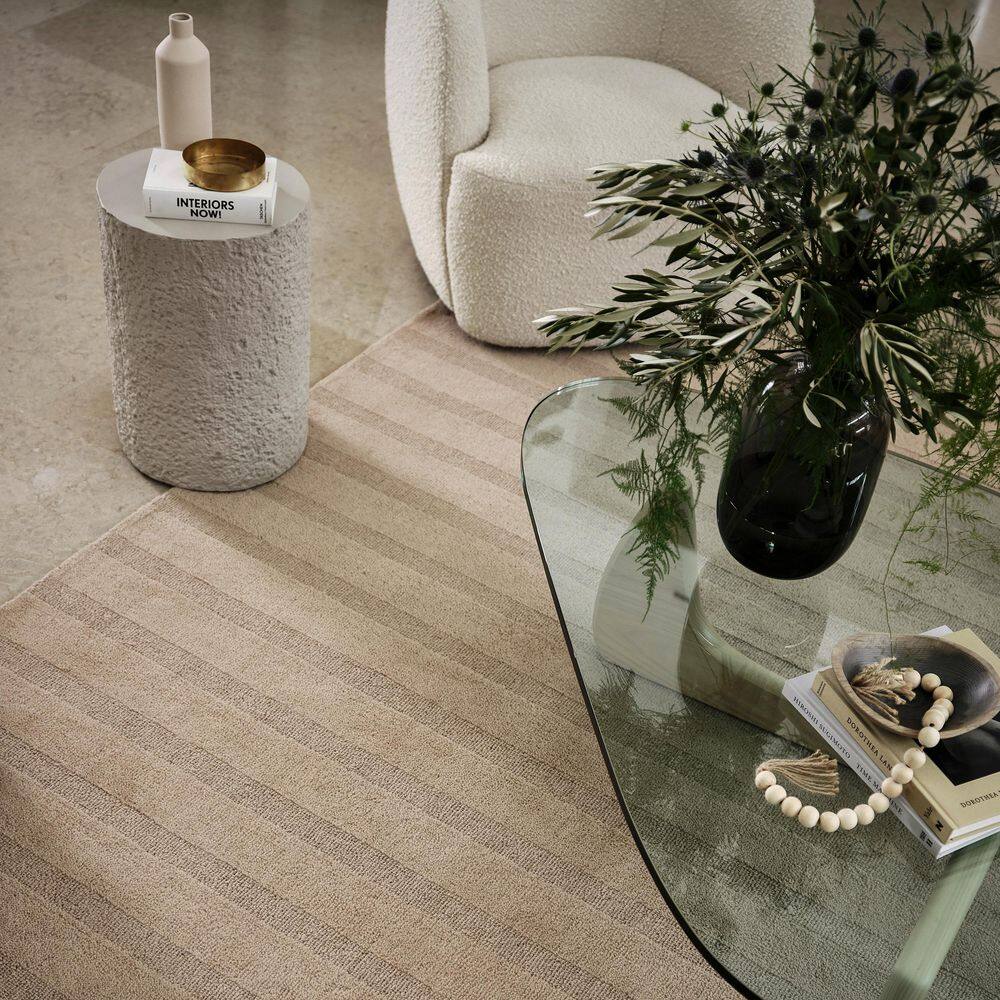 Vestry Brown Handmade Wool Rectangular Striped Area Rug, 3' x 5'