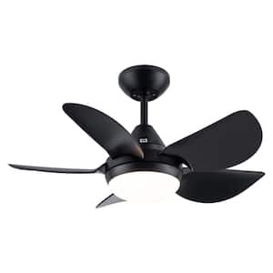 30 in. 5-Blades LED Indoor Black Smart Ceiling Fan with Remote Control