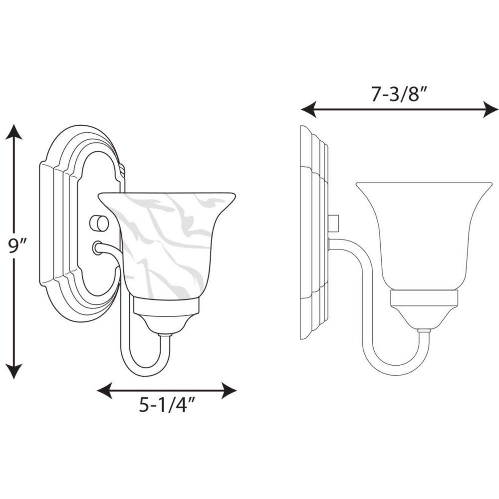 Brushed Nickel Wall Sconce with Alabaster Glass Shade