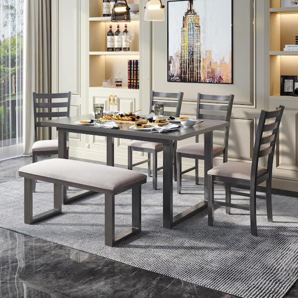 4 Chairs And Bench Xw009aae, Universal Furniture Robards Dining Table