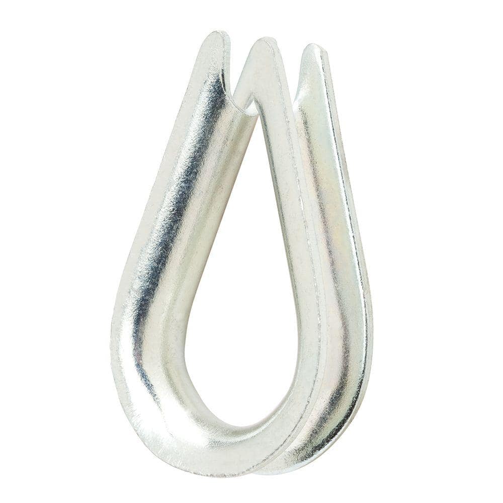 WIRE ROPE THIMBLE 10MM 7/16 INCH BZP ZINC PLATED STEEL pack of 20