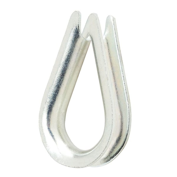 Everbilt 5/16 in. Zinc-Plated Wire Rope Thimble (2-Pack) 42684