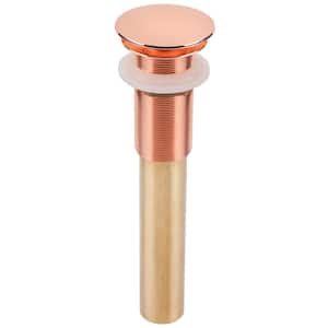 SinkSense 1.5 in. Pop-Up Sink Drain in Polished Copper for use without Overflow Hole