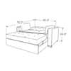 Serta Augustus 73 in. Gray Polyester Queen Size 2-Seat Sofa Bed with Square Arms SA-AGS-QS3U5-CY