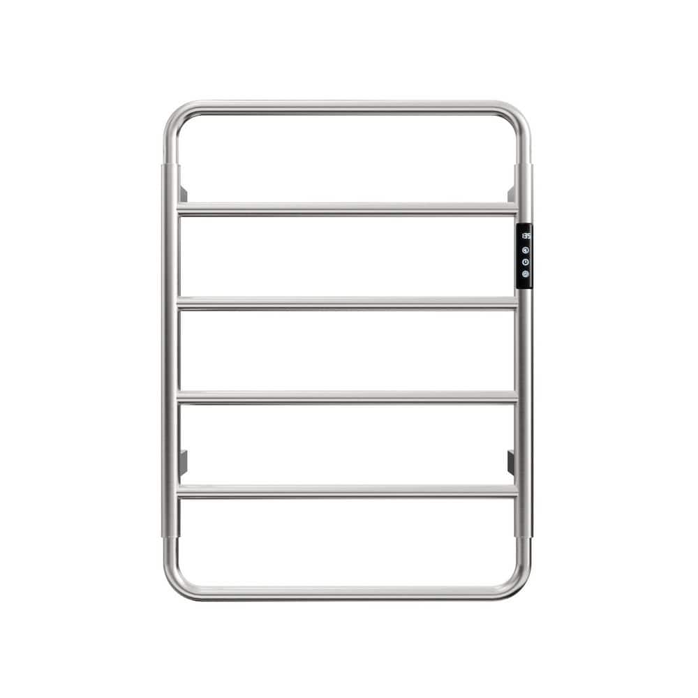 Electric Towel Warmer Wall Mount Heated Towel Rack 6-Bars Plug in Hardwired