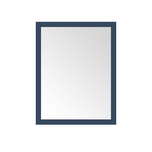 Mayfield 28 in. W x 36 in. H Rectangular Framed Wall Bathroom Vanity Mirror in Grayish Blue
