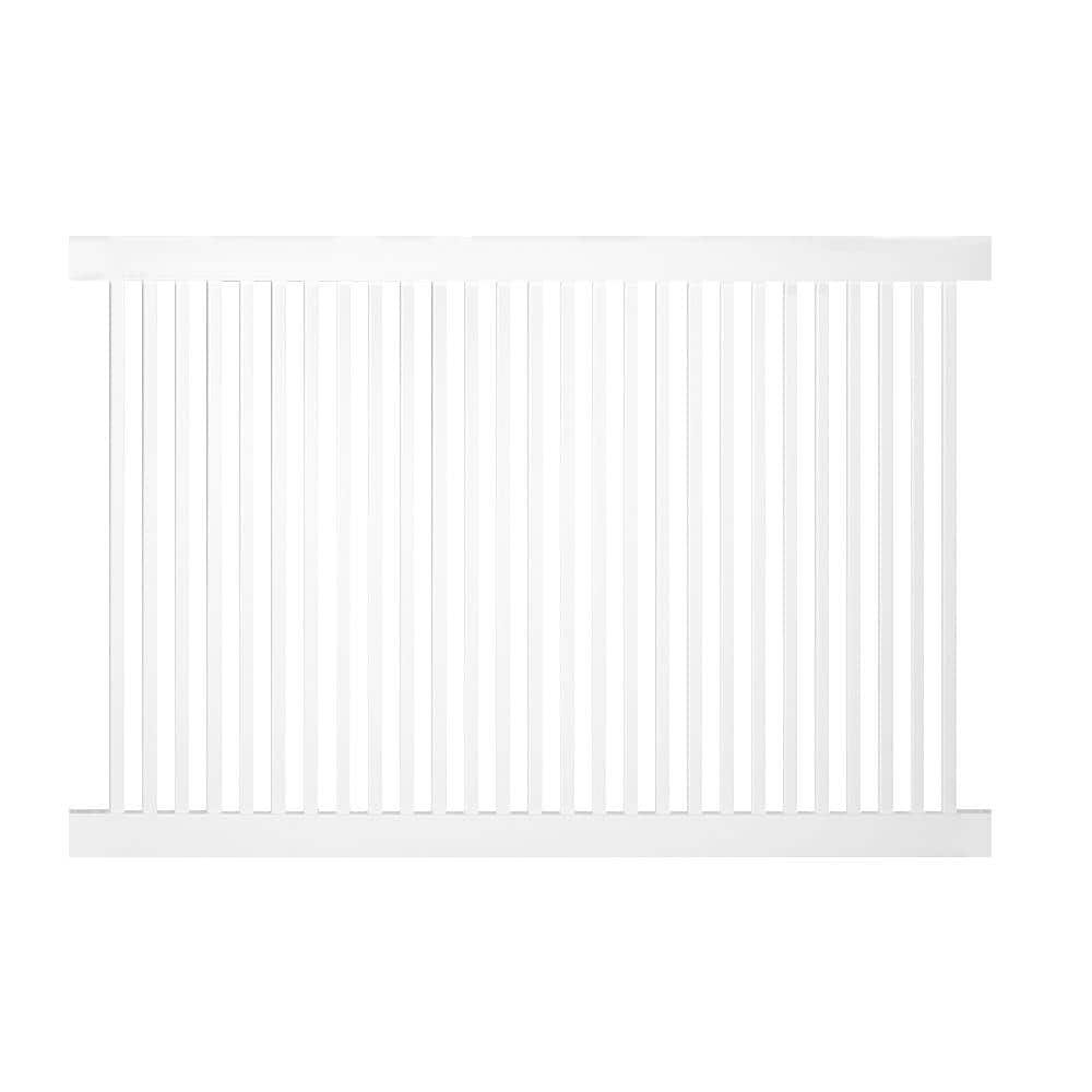 Weatherables Williamsport 4 ft. H x 8 ft. W White Vinyl Pool Fence ...