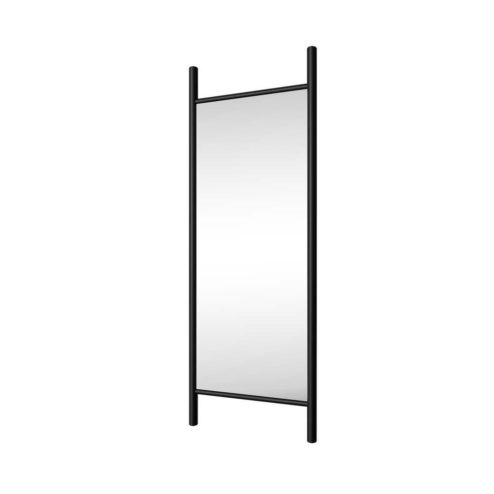 Black 24 in. W x 63 in. H Wooden Ladder Rectangular Mirror Full-Length Mirr